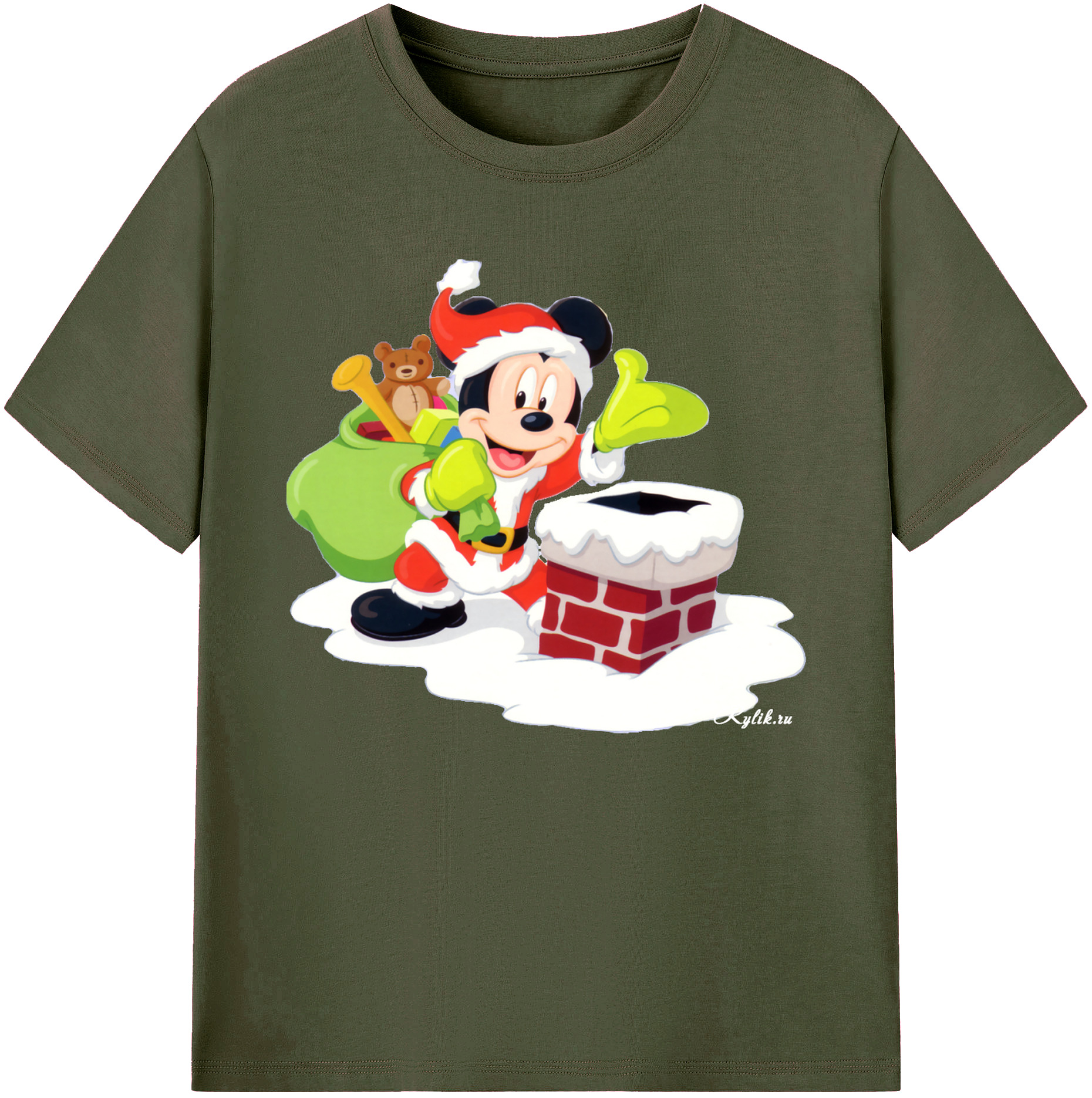 ミッキーマウス Mickey Mouse 綿100％ メンズ半袖Tシャツ｜肌触りやわらか＆通気性